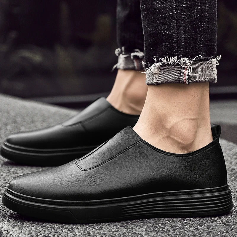Andrew Slip-On Leather Sneakers
