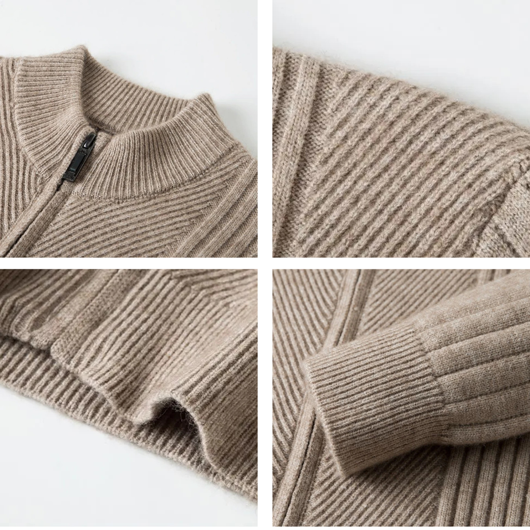 Brampton Ribbed Zip Cardigan