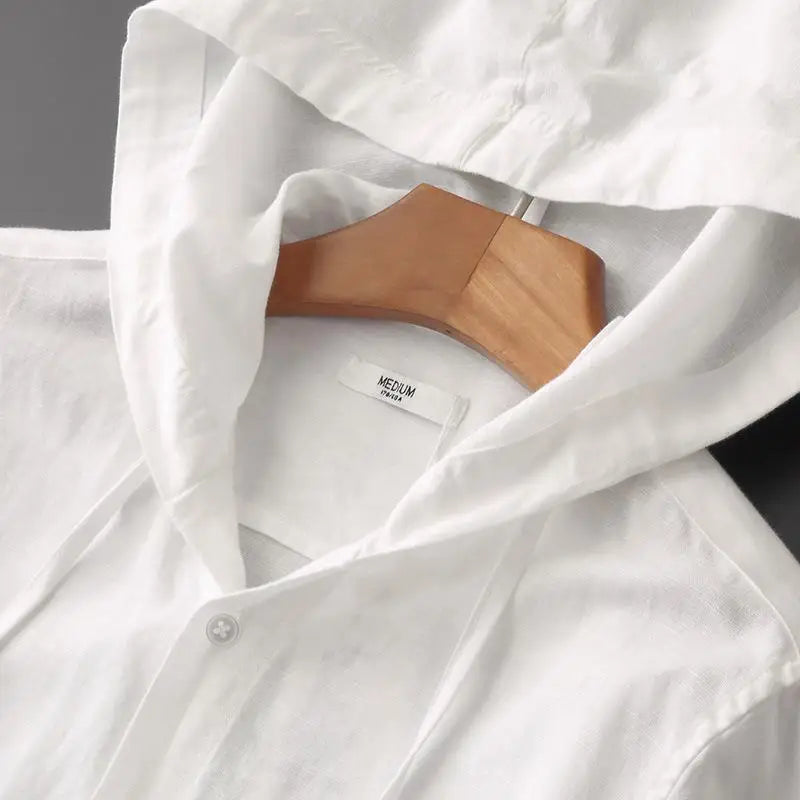 Enrico Hooded Linen Shirt